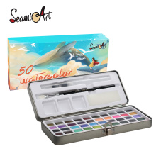 Artista de 50 colores Solid Aquarelle Watecolor Pintas Conjunto